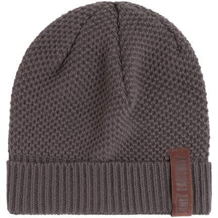 KNIT FACTORY - Jazz Mütze - Strickmütze für Damen und Herren - Beanie - Herbst & Winter Essentials - Zeitloses Mode-Accessoire - Wintermütze mit Wolle - Hochwertige Qualität - Taupe