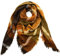 Autiga® Damen Schaltuch Winter Strickschal kariert Karo XXL Wollschal Oversized Quadratisch Winterschal braun unisize