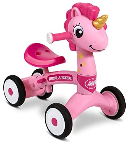 Radio Flyer Lil' Racers: Sparkle The Unicorn, Toddler Ride on Toy For 1-3 Years Old