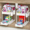 GEMWON Under Sink Storage Kitchen Organiser, 2 Tier Sliding Kitchen Storage Under Sink Shelf, Multi-Purpose Organisation for Bathroom, Bottom Slide Out Basket (White-2Pack)