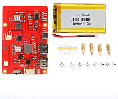 Akozon Carte d'extension de, Batterie au Lithium UPS avec Batterie Lithium pour 4000 mAh Portable Alimentation mère l'alimentation extérieure 4 + 2LED la Charge
