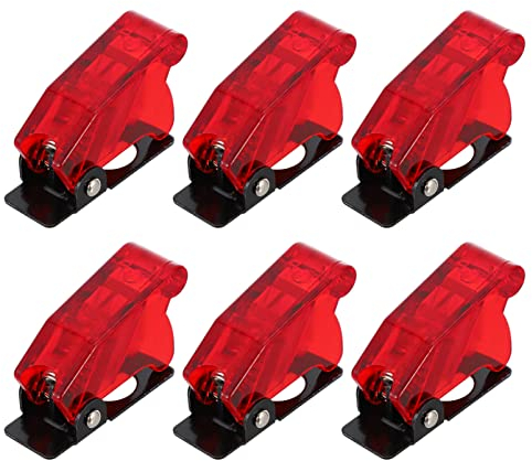 VILLFUL 12mm ASW-07D Rot Schalter Schutz Abdeckung Wasserdicht Staubdicht Kippschalter Abdeckungen 6/Pkg