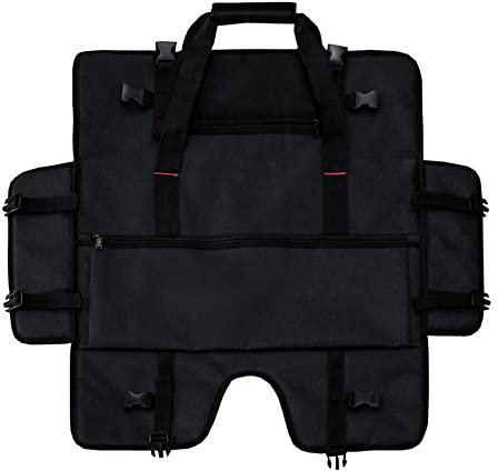 Hagsnec 24 Inch LCD Screen Monitor Bag, Black, Classic Style, Soft Shell, Unisex, Nylon Straps, Buckle Closure, Monitor Case