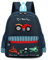 willikiva Netter Zoo Little 3d Rucksack Kinder Rucksack für Jungen und Mädchen Kleinkind Rucksack Wasserdichte Vorschule(Tiefblauer Auto)