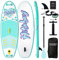 Stand Up Paddle Board im Set für Jugendliche & Kinder SUP Board Set inkl. Komplettes Zubehör, 228 x 76 x 10 cm Kids SUP-Board Aufblasbar (GRÜN)