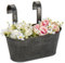 Oairse Lot de 2 pots de fleurs galvanisés à suspendre avec crochet amovible en zinc pour intérieur ou extérieur