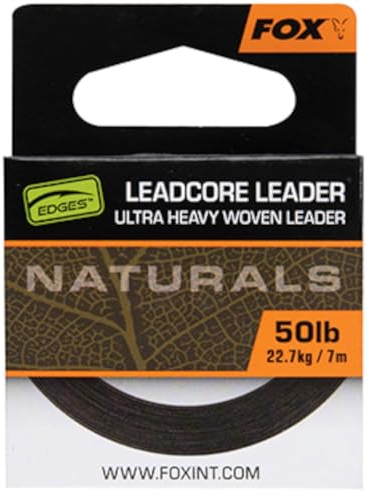 Fox Naturals Leadcore 50lb 22.7kg - 25m Vorfachschnur, Vorfach zum Karpfenangeln, Vorfachmaterial