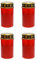 liovitor 4 velas de tumba para cementerio, luces solares con iluminación LED, luz de tumba, varios vientos