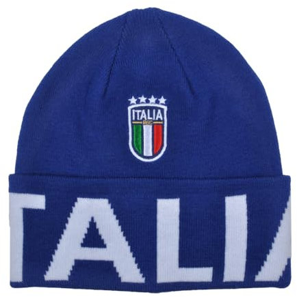 FIGC 253101 Berretto, Blu, Etichettalia Unica Unisex-Adulto