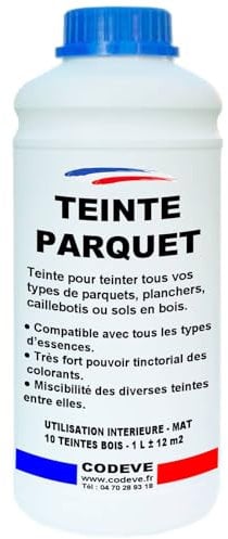 Teinte Parquet - Codeve Bois/Chêne - 1 - Intérieur - Pour La Teinture De Votre Parquet, Plancher, Caillebotis Ou Sol En Bois.