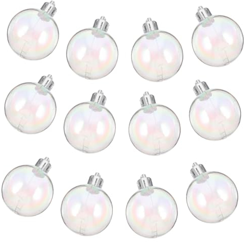 Alipis STK Perlblasenball Christbaumkugeln Ornament Glitzernde Weihnachten Weihnachtskugeln Selber Machen Weihnachtskugelverzierung Mini-Weihnachten Perlmutt Süßigkeiten Box Plastik
