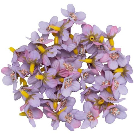 Ideen mit Herz Fleurs décoratives | Têtes de fleurs | Décoration de Pâques | Printemps | Décoration de table | Cadeau | Emballage | Fabriqué à la main (rose lilas)