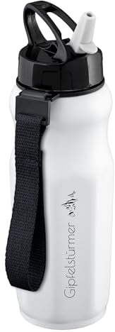 Schmalz® Personalisierte Trinkflasche mit Namen Gravur Edelstahl RIYAN graviert anthrazit, Sportflasche Isolierflasche Wandern Camping Outdoor graviert (weiß)