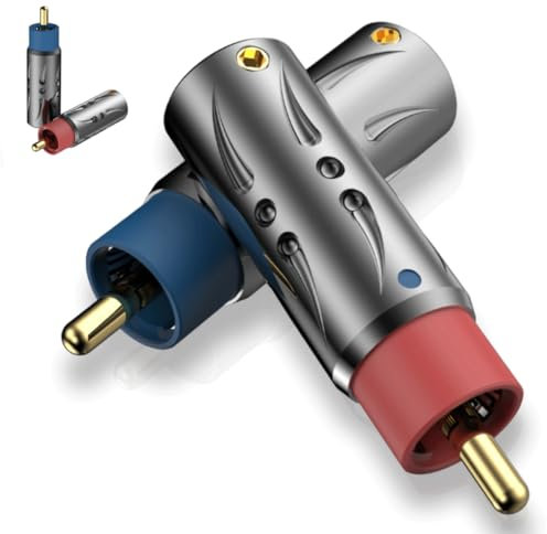 Viborg 4Pcs Rca Plug Solder Pure Copper Gold Plated Male Rca Connector For Cables Up To 8.5mm