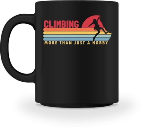 Generisch Taza de escalada más que un hobby de escalada de velocidad Kraxler, Negro , 50/52