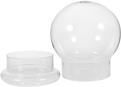 ABOOFAN Transparentes Glasterrarium Mit Kuppel Für Pflanzen Glasglocke Als Sukkulententerrarium Glaspflanzenterrarium Für Mikrolandschaft