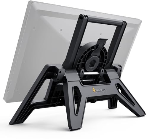 XENCELABS Multi-Axis Stand for Pen Display 24 - Ergonomic Adjustable Artist Stand with VESA Compatibility, Lightweight with Secure Clamp, Rotation and Tilt, Portrait and Landscape Mode