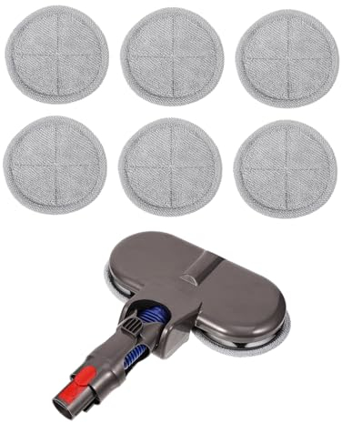 Cabilock 6pcs Rounds High Speed Mopping Head Vacuum Cleaner Accessory Hardwood Floor Cleaning Tool