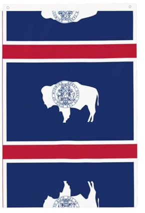 Yqxwjl Drapeau de l'État du Wyoming - Drapeau de jardin - 6 x 91 cm - Double face - Décoration de fête - Fournitures de fête en plein air