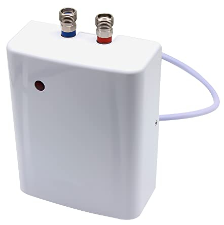 Mini Elektrischer Durchlauferhitzer Weiß 3.5 kW, 230 V Durchlauferhitzer Klein Küche Warmwasserbereiter für Küche und Badezimmer