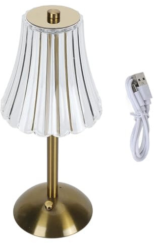 Otufan Tischlampe, Vintage, kabellose Tischlampe, 3 Farben, Nachttischleuchte, 1200 mAh, wiederaufladbare Nachttischlampe für Schlafzimmer, Esstisch