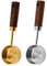 TOZBLEU Cuchara de café,2 pcs cuchara de café retro de acero con mango de madera, cuchara medidora de 15 ml para granos de café,azúcar en polvo, granos de café, utensilios de cocina para el hogar