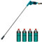 INTEC - Désherbeur thermique Brule Herbes Allumage piezo Adaptateur multi cartouches + 4 cartouches 227gr