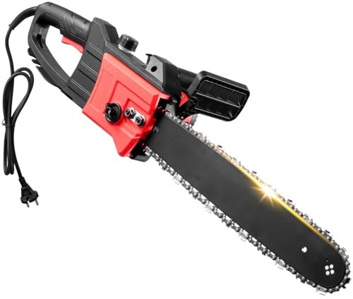 Motosierra eléctrica de 1300W, tensado en un solo paso sin herramientas, barra y cadena de 40 cm, velocidad de cadena de 8 m/s, engrasador automático, arranque suave