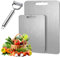 Titan Schneidebrett, 2 Stück Schneidebrett 304 Edelstahl, Titan, Titanium Cutting Board mit Schäler, Gewährleisten Ursprünglichen Geschmack der Zutaten, Leicht zu Reinigen