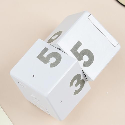 Flip-Sensor-Timer, Elektronischer Würfel-Timer mit Schwerkraftsensor mit 10 Timings und Lautstärkeeinstellung, ABS-Material, Minuteneinstellungen für Kochen, Lernen, Sport, Spiele