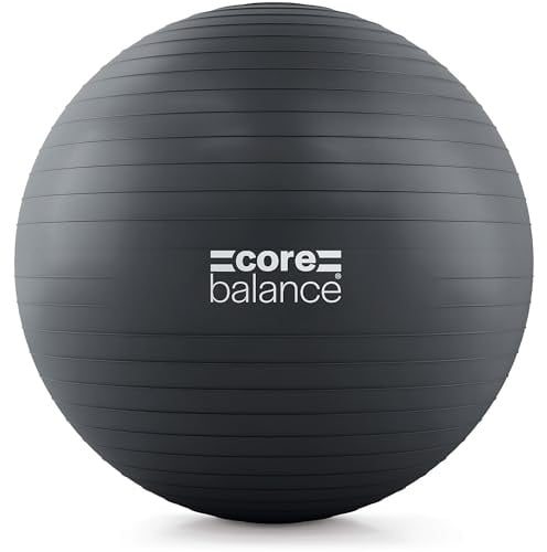 Core Balance, berstsicherer Gymnastikball - für Fitness Yoga Schwangerschaft - 55cm 65cm 75cm 85cm - inkl. Luftpumpe