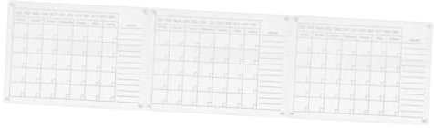 LALAFINA 3pcs Weekly Schedule Dry Erase Board Fridge Calendar Magnetic Whiteboard