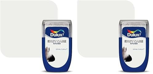 Dulux Easycare Kitchen Tester Paint, White Cotton, 30 ml (Pack of 2)