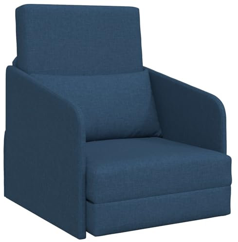 vidaXL Schlafsessel 2-in-1 Blau 65x80x83 cm Stoff