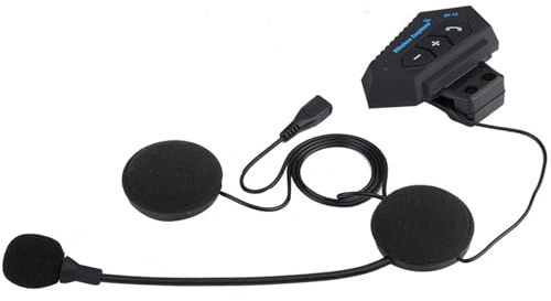 Helm Freihändiges Headset mit BT V 4.1 EDR, Hi-Fi Sound, Freis Prech Anlage für Motorrad