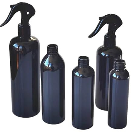 LXHZSY Pulverizador Agua 10 Botellas de Spray Negras con gatillo pulverizador 100 ml, 150 ml, 250 ml, 300 ml, 500 ml(Plastic_300ML)