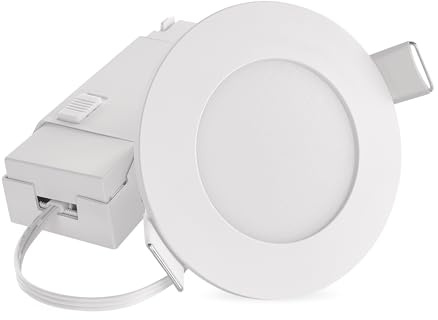 EMOS - LED-Einbauleuchte LORI - Lichtfarbe wechselbar (2700/4000K) - 345lm, flicker-free, 4,5W (Ersatz für 30W Glühbirne) - 30000h - Abstrahlwinkel 110° - IP65 für Innen und Außen - Ø 8,5cm - weiß