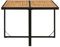 Vetnasa Table de Jardin Noir 109x107x74 cm Résine tressée Bois Massif,Meubles,Mobilier de Jardin,Tables de Jardin,Noir,17.6kg,316790