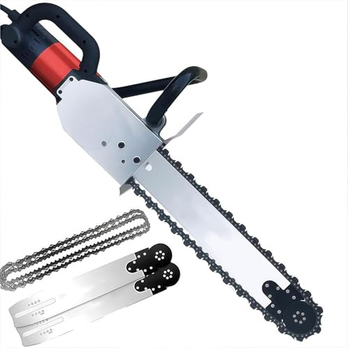 Electric Concrete Chain Saw - 48cm Cutting Depth, 7500 RPM, Handheld Wall Tile Cutter with Diamond Chain and Water Pump, 220V