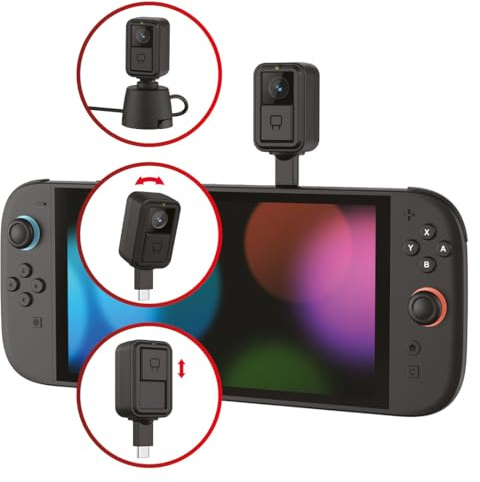 Venom USB Camera for Nintendo Switch 2 | 1080p HD 30fps Video Chat Webcam with Flexible Neck | switch 2 usb camera, 1080p HD webcam, 30fps video chat, flexible neck, nintendo switch 2 accessories