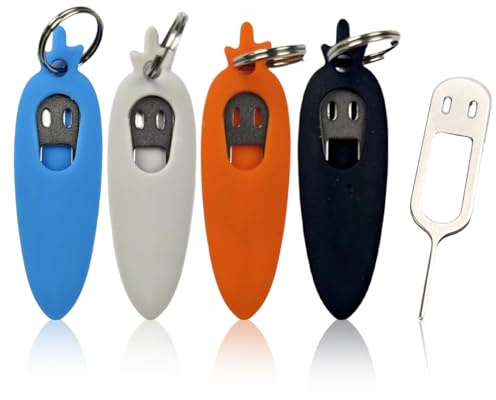 ROKZELT 4 Stück Tragbar SIM Karte Nadel, sim karten adapter, SIM Kartenträger Auswerfer Pin Auswerfen Removal Tool, SIM Pin Handy Nadel Kompatibel mit Allen iPhone, Android, HTC, Galaxy Smartphone