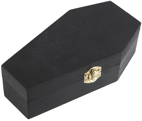 Parliky Halloween Geschenkideen Holz Sargaufbewahrungsbox Schwarz, Gotisch