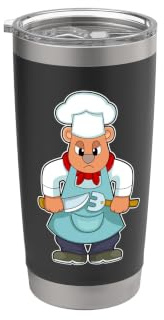 Bear Cook Kitchen Knife Cooking Stainless Steel Insulated Tumbler