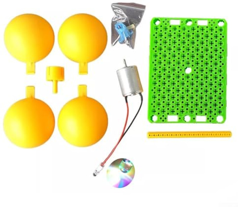 Kivivaka Kit generatore di turbine eoliche fai da te modello verticale - Progetto scientifico delle energie rinnovabili per studenti altezza 160 mm (A)