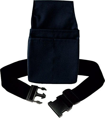 Freitex Schwarze Kellnertasche für Börse, Block/Scanner + Gürtel mit Klickverschluss (Schwarz)