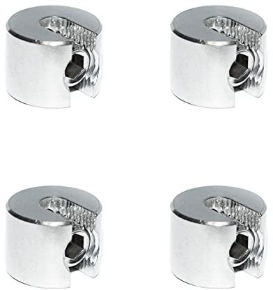Stoppklemme aus Edelstahl V4A - Seilklemme Drahtklemme Drahtseil Klemme Drahtseilklemme (4mm, 4 Stück)