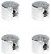 Stoppklemme aus Edelstahl V4A - Seilklemme Drahtklemme Drahtseil Klemme Drahtseilklemme (4mm, 4 Stück)