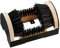 Relaxdays Brosse à Chaussure, Lot de 2, Tout Autour, Gratte-Bottes, pour l’extérieur, Poils Robustes, Fixation au Sol, Noir/Nature