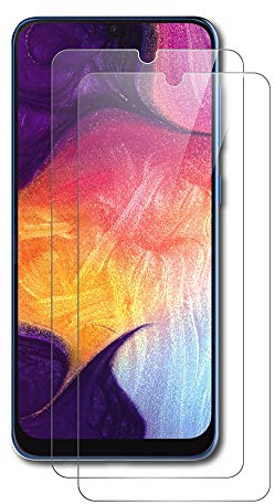 AICEK [2 Stück Kompatibel mit Samsung Galaxy A30 / A50 Schutzfolie, Tempered Glass Displayschutzfolie Schutzglas Gehärtetem Glas Screen Protector