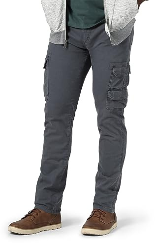 Wrangler Authentics mens Regular Tapered Cargo Pants, Pewter, 32W x 30L US